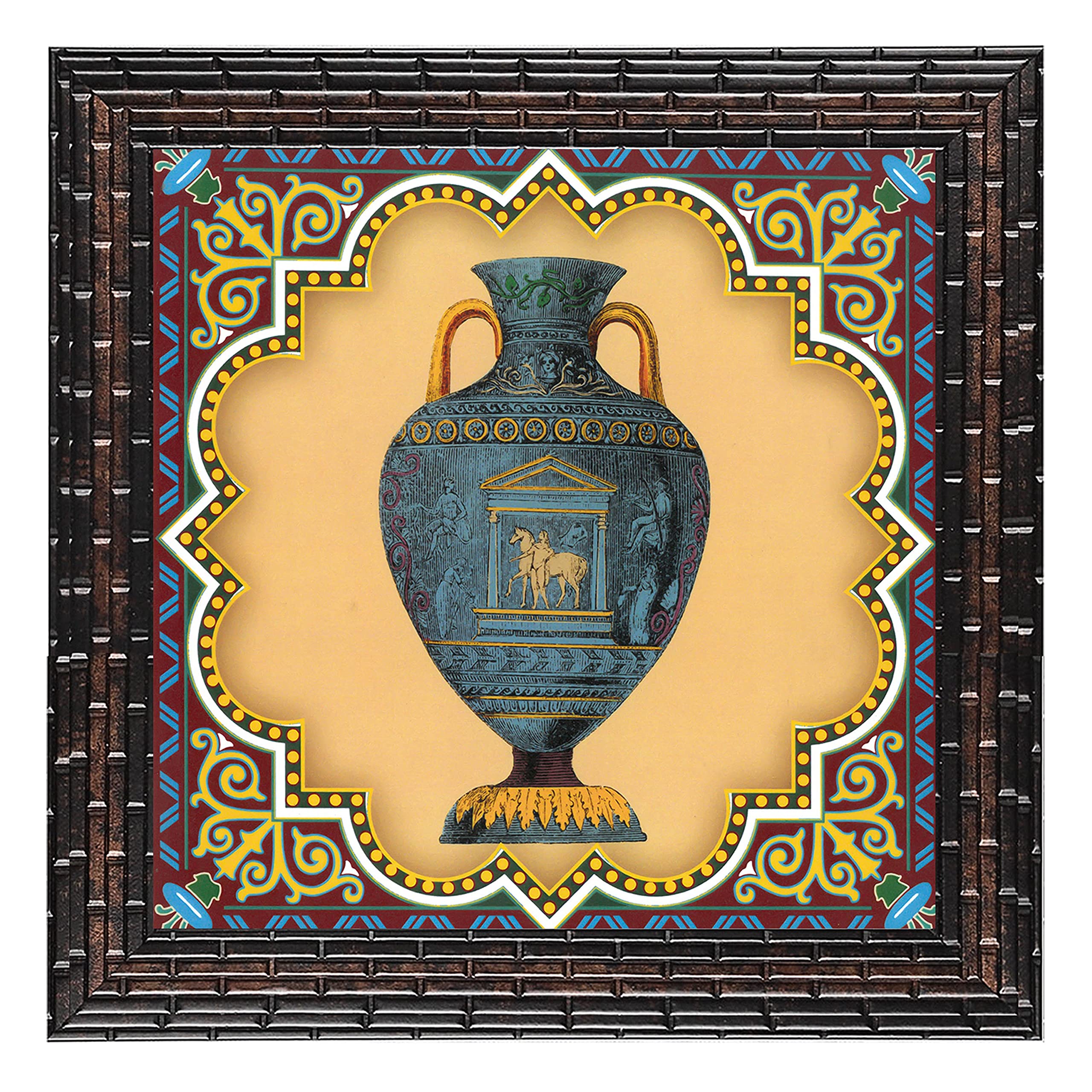 Indianara Motivational Quote Framed Wall Hanging Laminated Painting, 9.5 Inch X 9.5 Inch, Multi, Set Of 4 (Style 5)